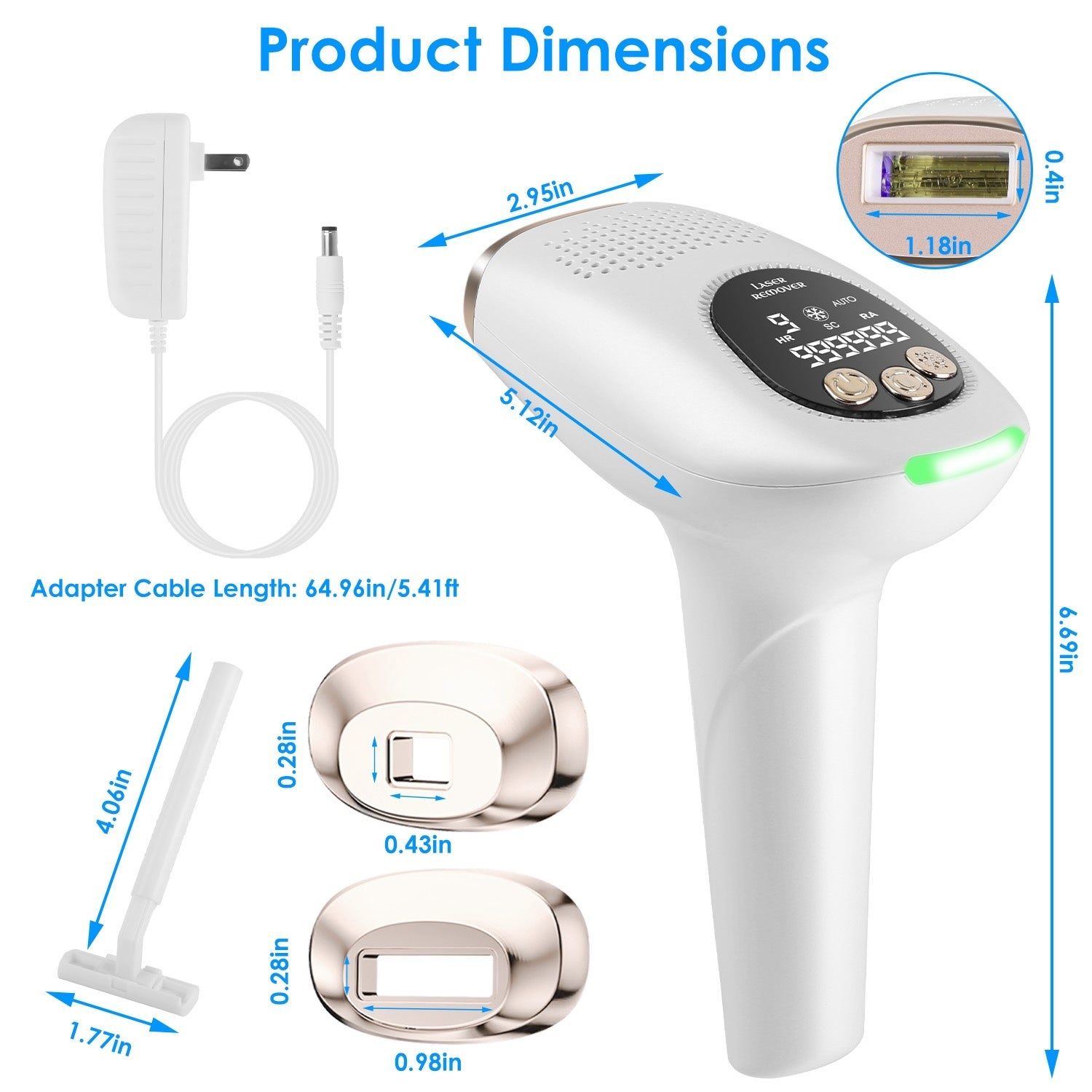 3 In 1 Ice Cooling Laser Hair Removal Painless Permanent At-Home IPL Hair Removal With 999,999 Flashes 9 Energy Levels 2 Modes For Armpits Legs Arms Bikini Line