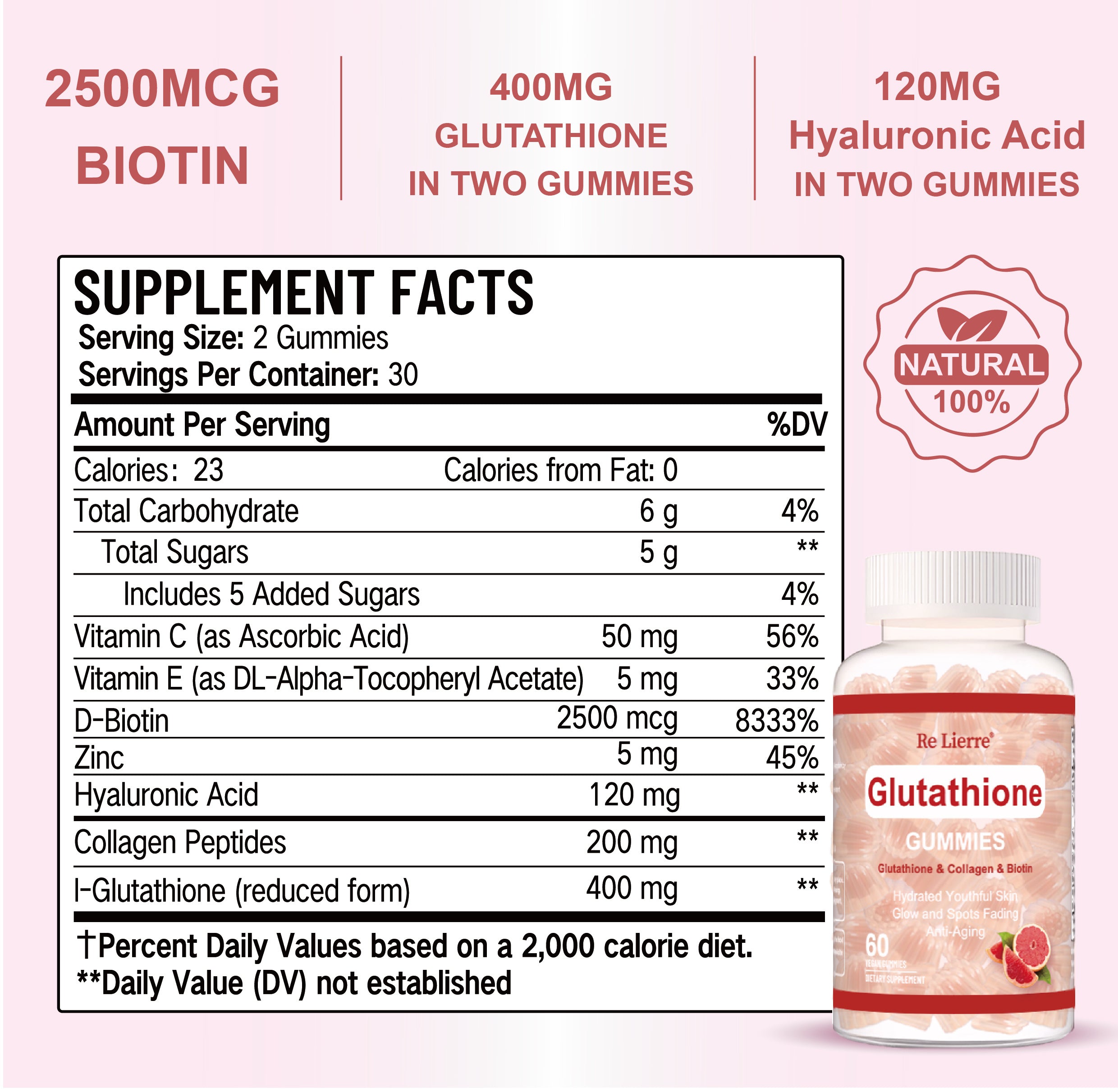 Glutathione Collagen Gummies Grapefruit Flavor